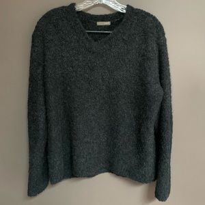 J Crew | charcoal gray wool blend v neck sweater